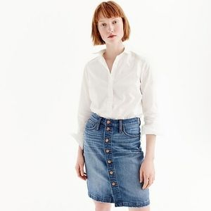 J Crew white button-down shirt